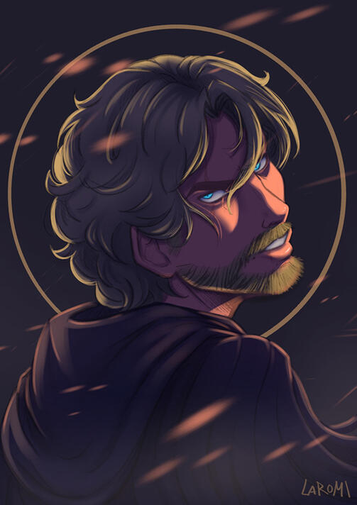 Portrait of Kelsier from Mistborn