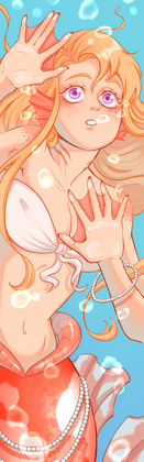 Peachy mermaid, original character