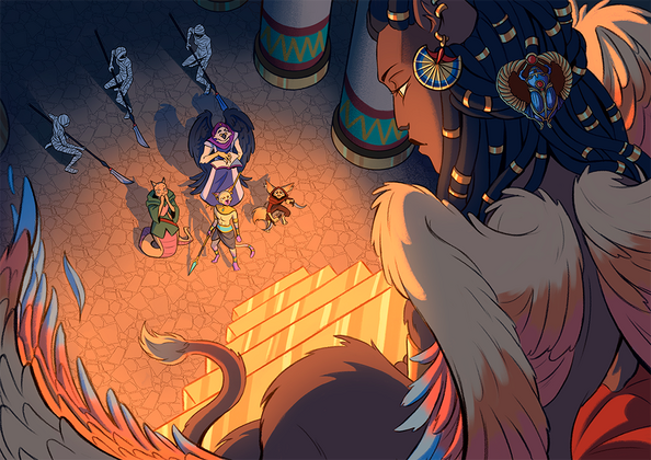 Throne room, original art