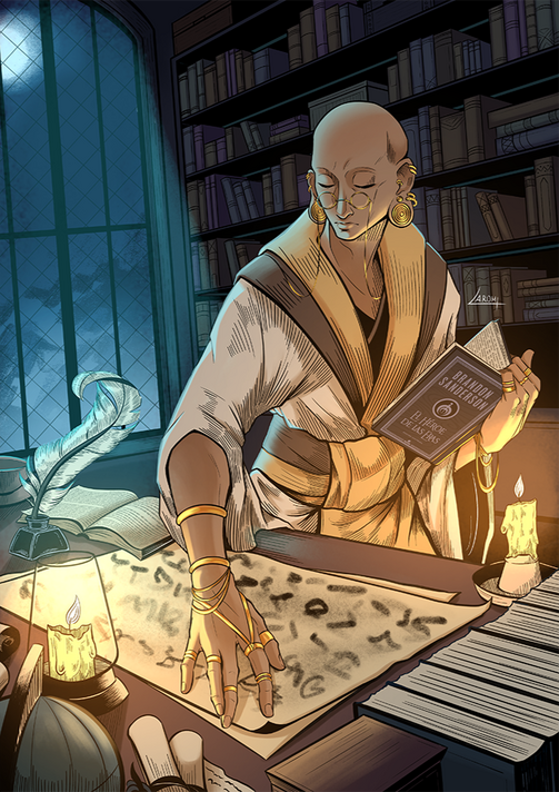 Fanart of Sazed from Mistborn